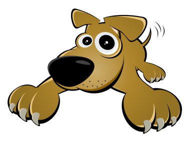 Funny cartoon dog clipart