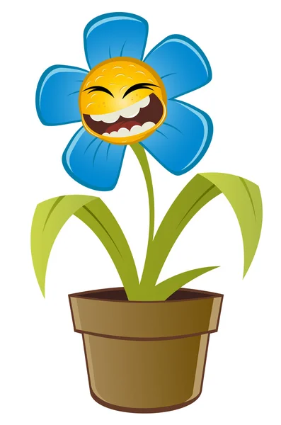 Funny cartoon flower — Stock Vector