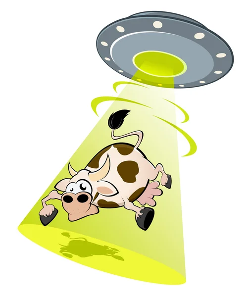 Secuestro de vacas alienígenas — Archivo Imágenes Vectoriales