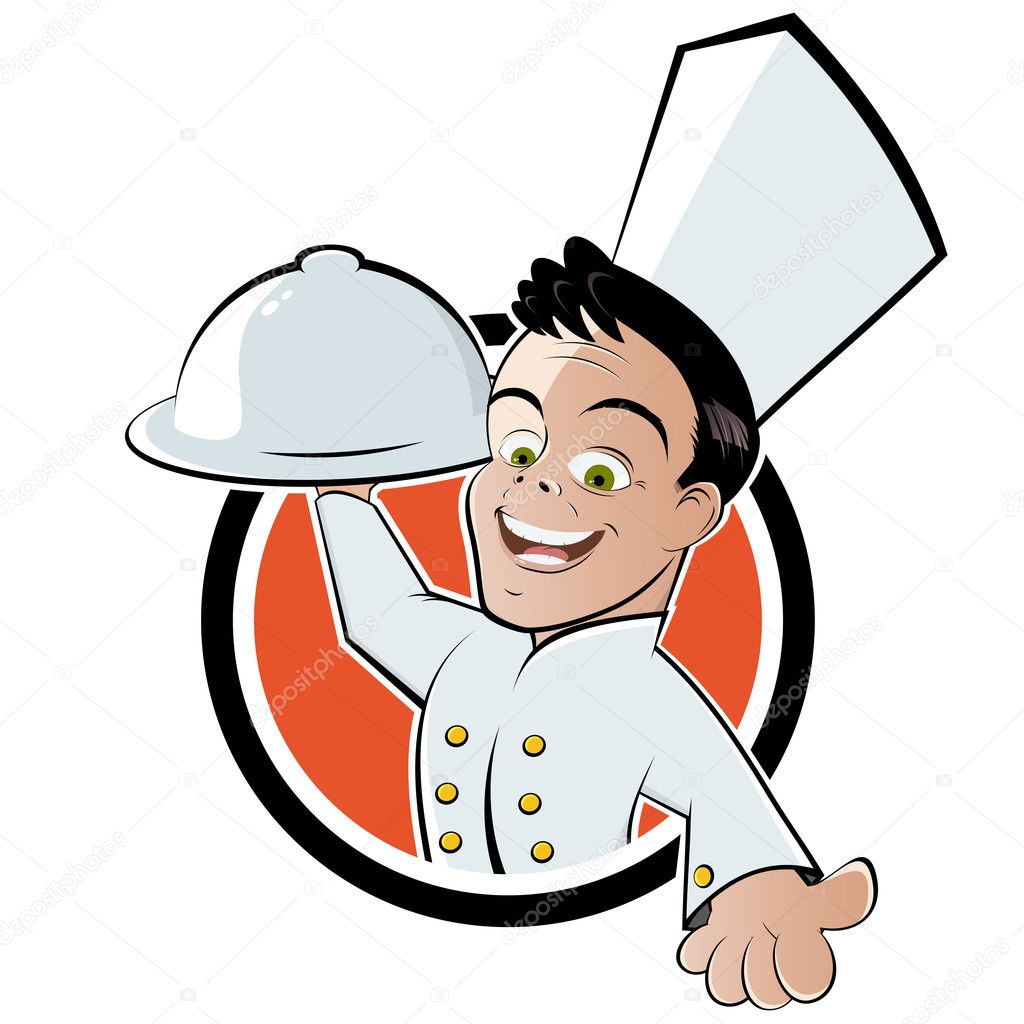 Funny cartoon chef