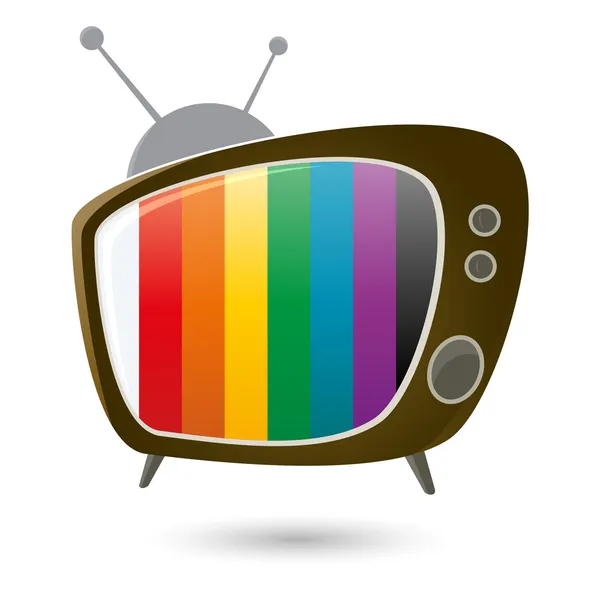 Ρετρό τηλεόραση — Διανυσματικό Αρχείο