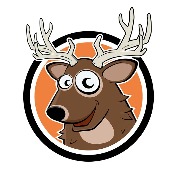 Funny cartoon deer — Stock Vector