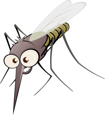 Nasty cartoon mosquito clipart