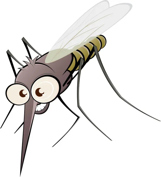 Nasty cartoon mosquito — Stock Vector