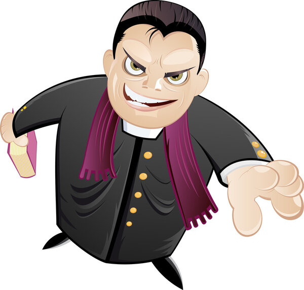 Cartoon preacher