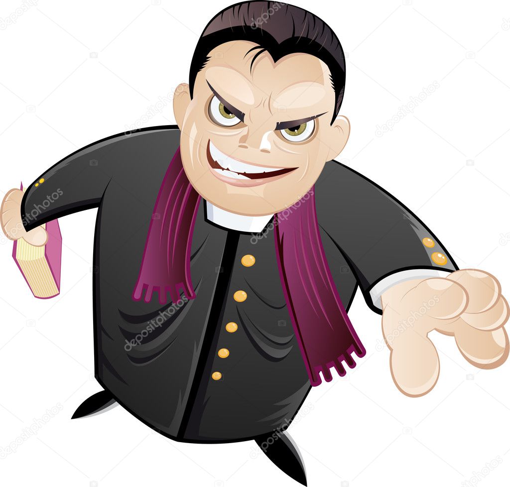 Cartoon preacher