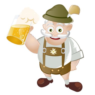 Funny cartoon bavarian clipart