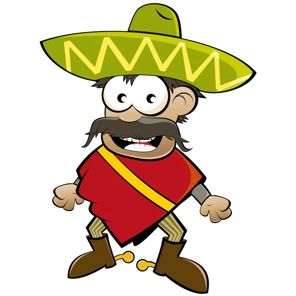 Смішний мультфільм Мексиканська — стоковий вектор