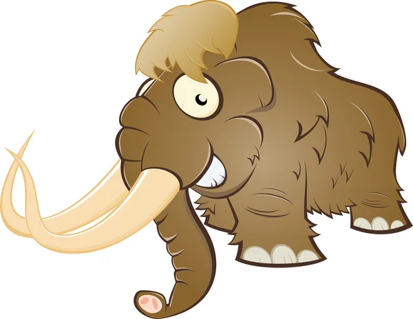 Komik karikatür mamut — Stok Vektör