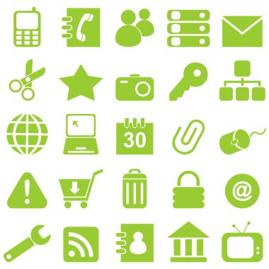 25 green icon clipart