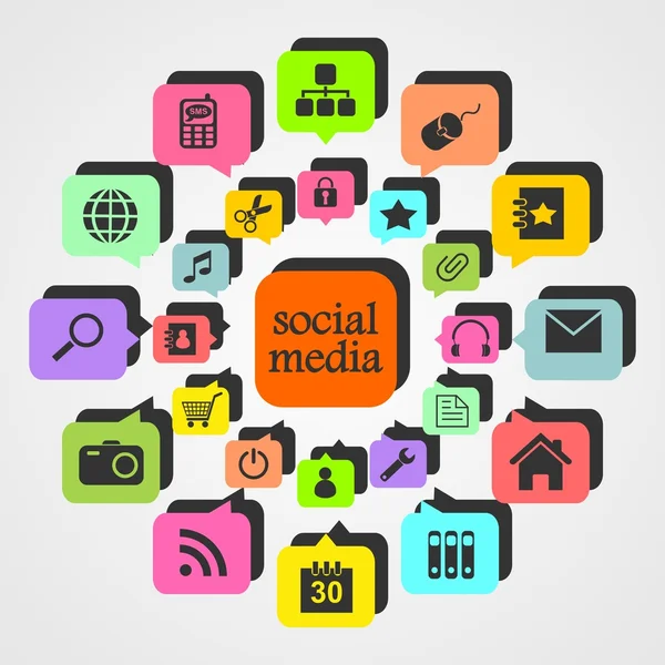 Social Media 2 — Stock Vector