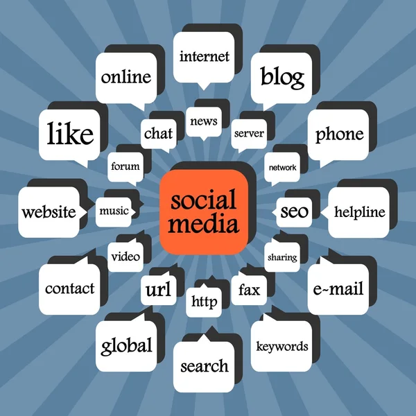 Modelo de mídia social Gráficos Vetores