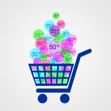 Dark blue discount cart clipart