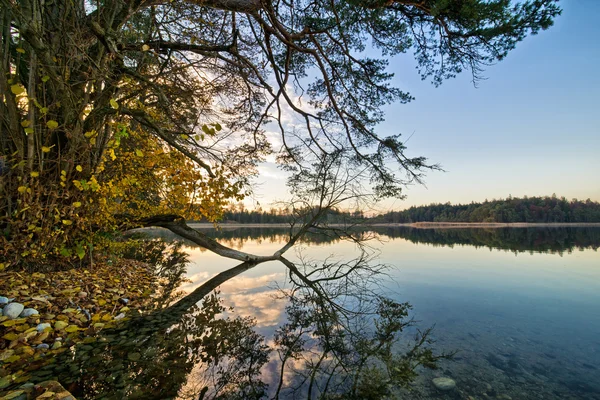 Озеро - зеркальная вода — стоковое фото