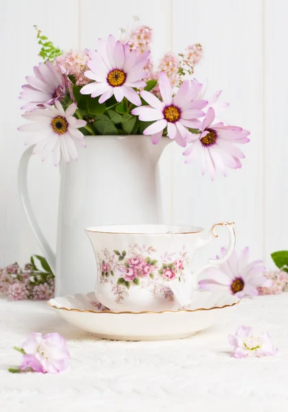 stock image Teacup & Flowers