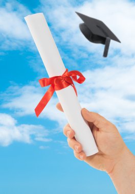 Graduation Scoll & Cap clipart