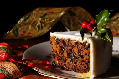 Slice Of Christmas Cake clipart