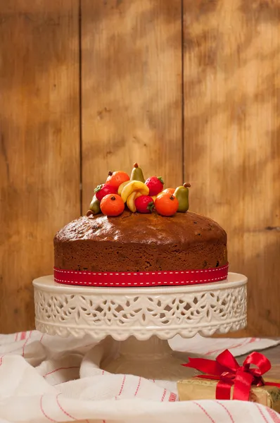 Christmas Fruit Cake — Stock Photo, Image