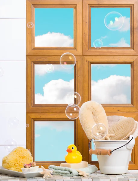 Badezimmerfenster — Stockfoto