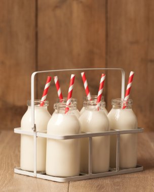 Vintage Milk Bottles clipart