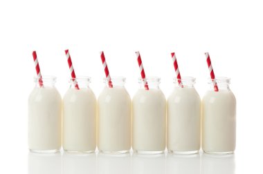 Milk Bottle Row clipart