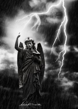 Lightning Strikes the Angel Gabriel clipart