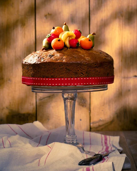 De cake van het fruit van de vintage stijl — Stockfoto