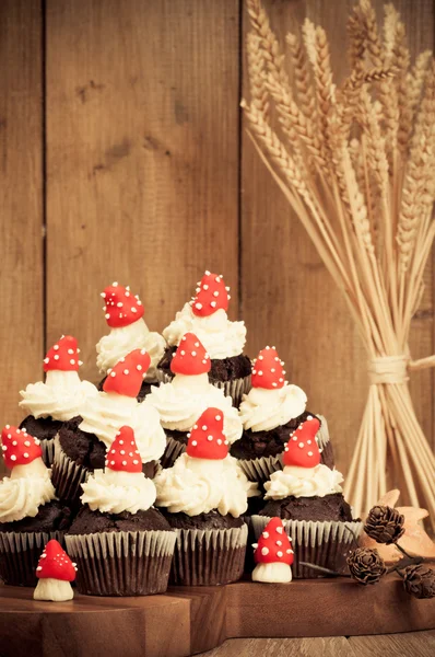紅葉のカップケーキ — ストック写真
