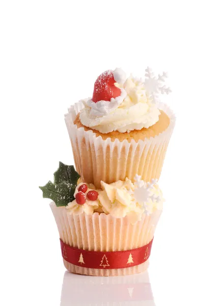 Cupcakes für Weihnachten — Stockfoto