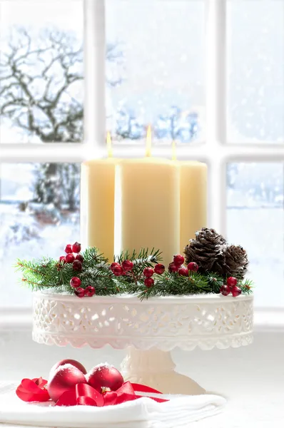 Kerst kaarsen weergeven — Stockfoto