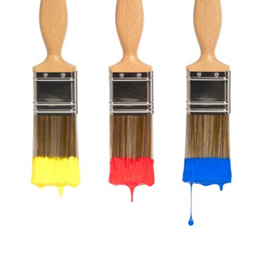 Three Paint Brushes clipart