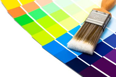 Paintbrush With Swatches clipart