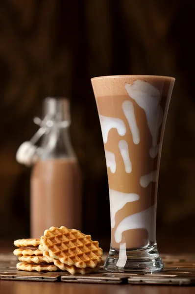 Hladký čokoládový nápoj — Stock fotografie