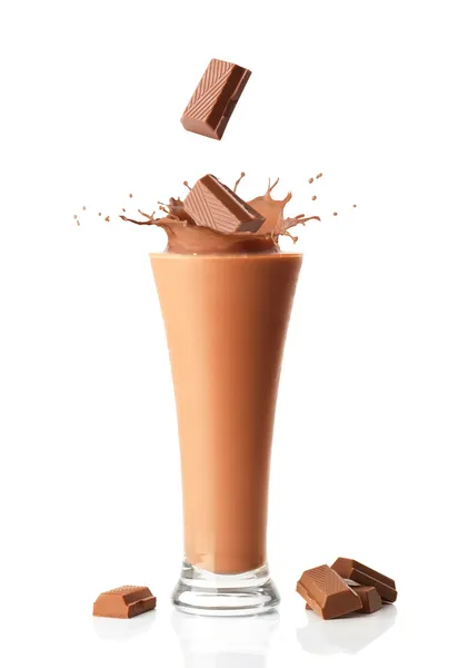 チョコレート、ミルクセーキ スムージー — Stock fotografie