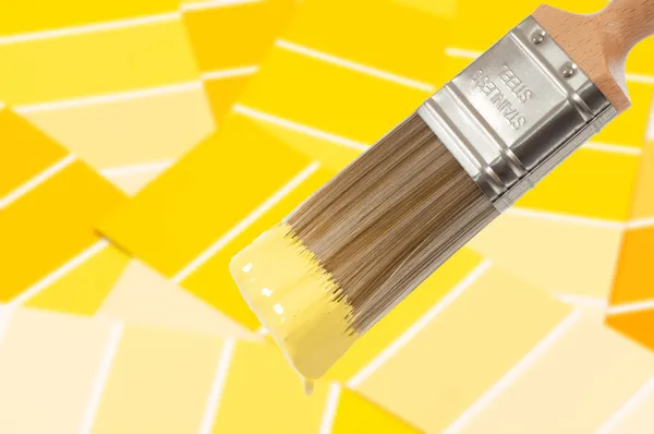 Paint Brush - Yellow — Stock Photo, Image