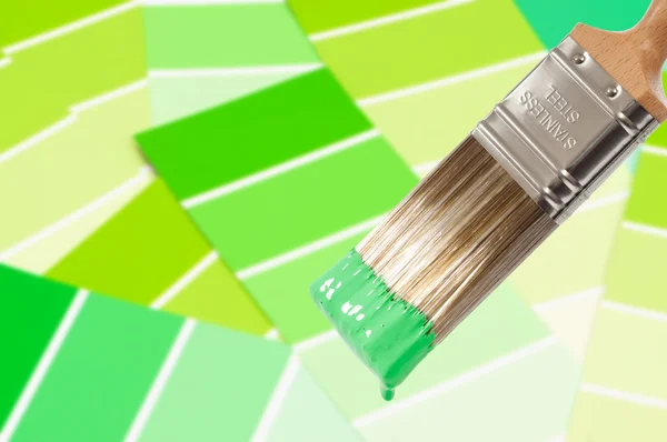 Paint Brush - Green — Stock Photo, Image