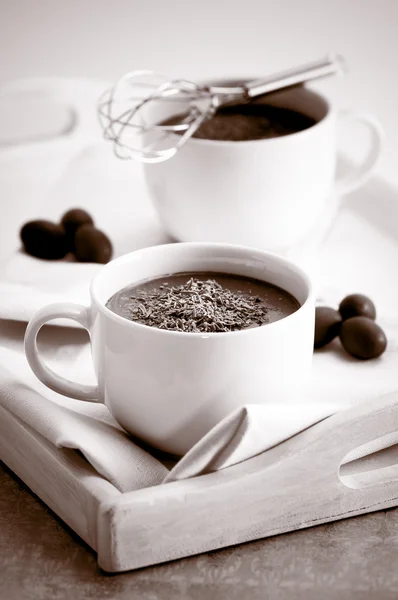Bebidas de chocolate quente — Fotografia de Stock