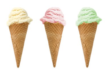 Three Ice Creams clipart