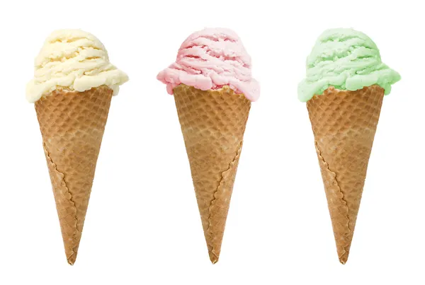 Tre gelati — Foto Stock