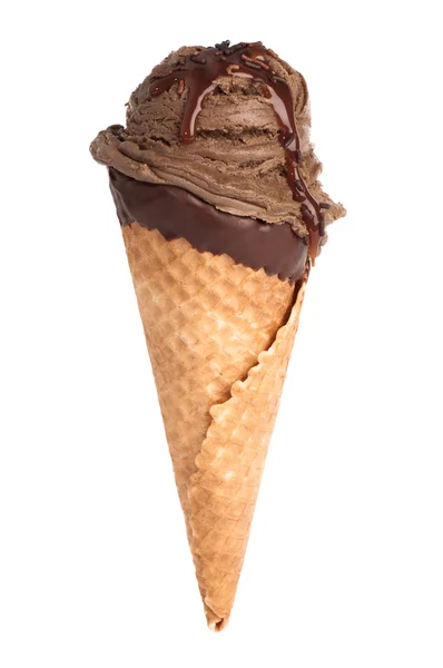 Çikolatalı dondurma külahı — Stok fotoğraf