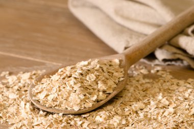 Oats On Rustic Spoon clipart