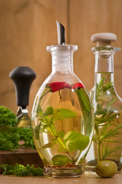 Bottles Of Olive Oil — Stock Photo, Image