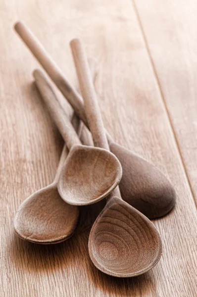 Old Rustic Wooden Spoons — Stock Photo, Image