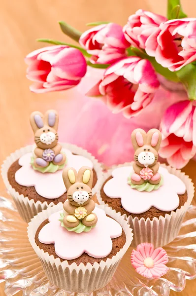 Coniglietto di Pasqua Cupcakes — Foto Stock