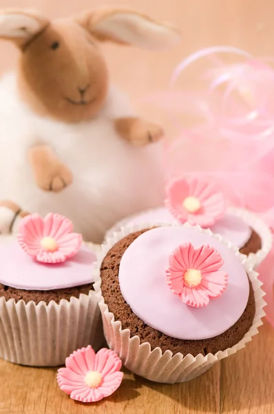 Cupcake pink cantik — Stok Foto