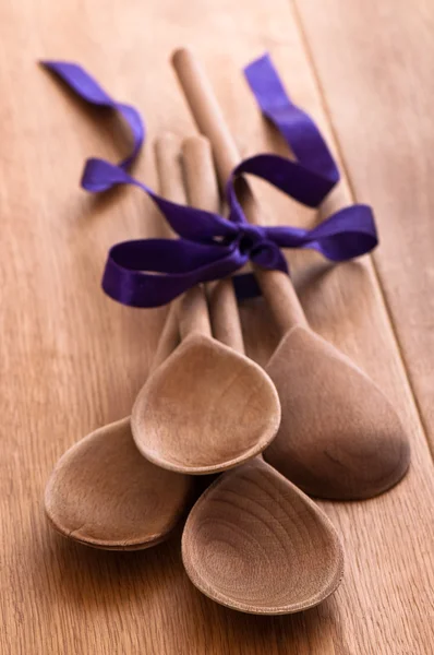 Cucharas de madera — Foto de Stock