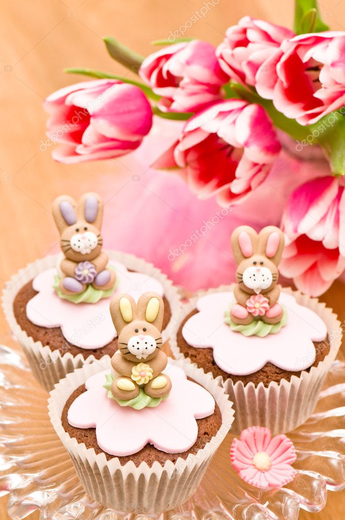 Easter Bunny Cupcakes Stock Photo by ©springfield 11543596