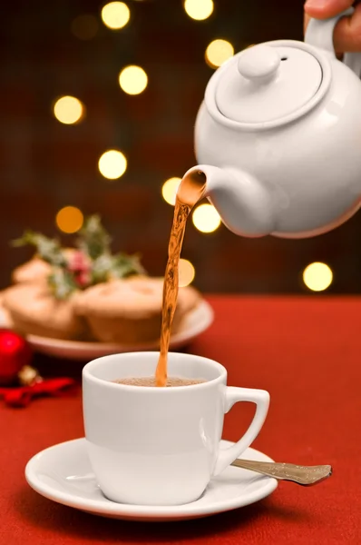 Kerstmis teatime — Stockfoto