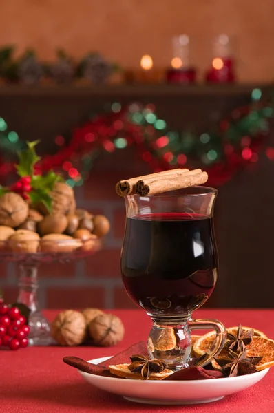Anggur Mulled Natal — Stok Foto