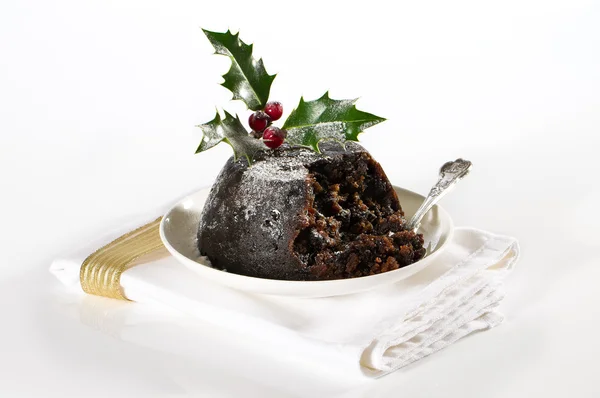 Elegancki christmas pudding — Zdjęcie stockowe